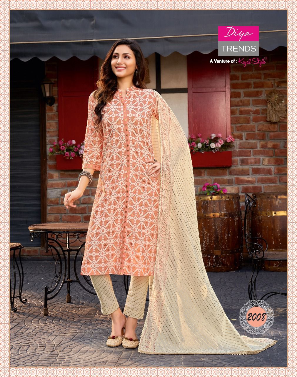 Odhani 2 Embroidery Ethnic Wear Kurti With Pant And Dupatta Latest Collection
